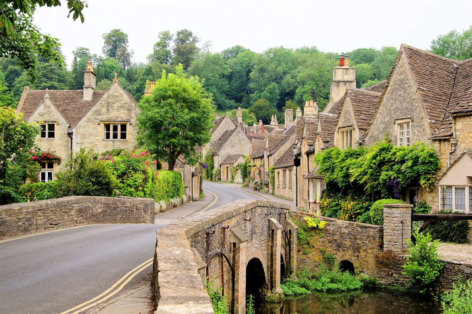 The beautiful village of Castle Combe in the Cotswolds