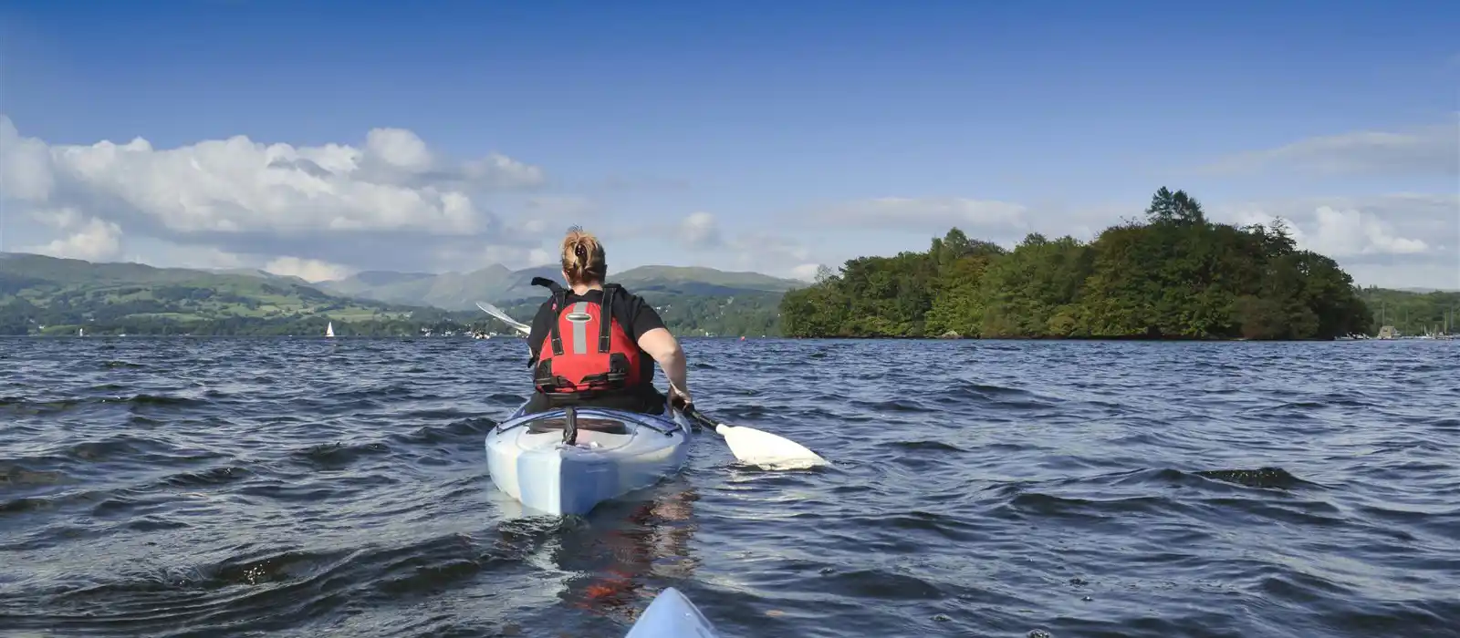 Kayaking on Lake Windermere, Lake District