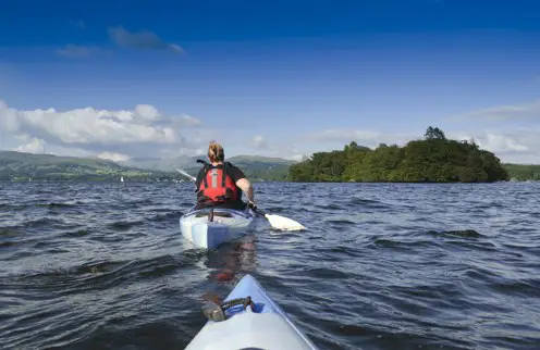 Kayaking on Lake Windermere, Lake District