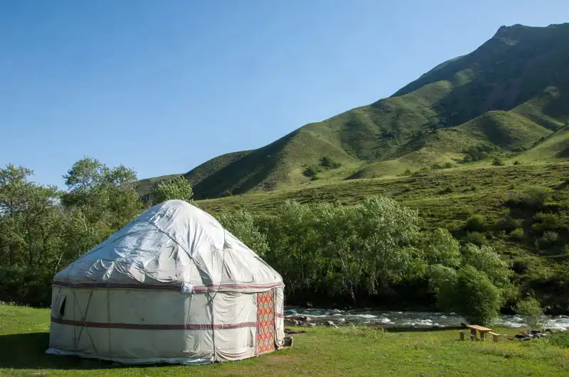 Mountain yurt gorge glamping site
