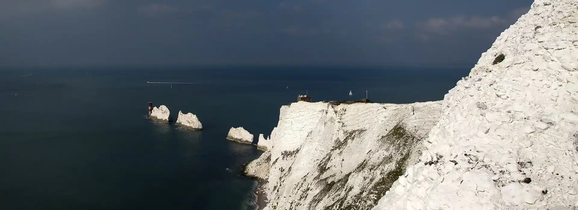 Needles on the Isle of Wight walk coast