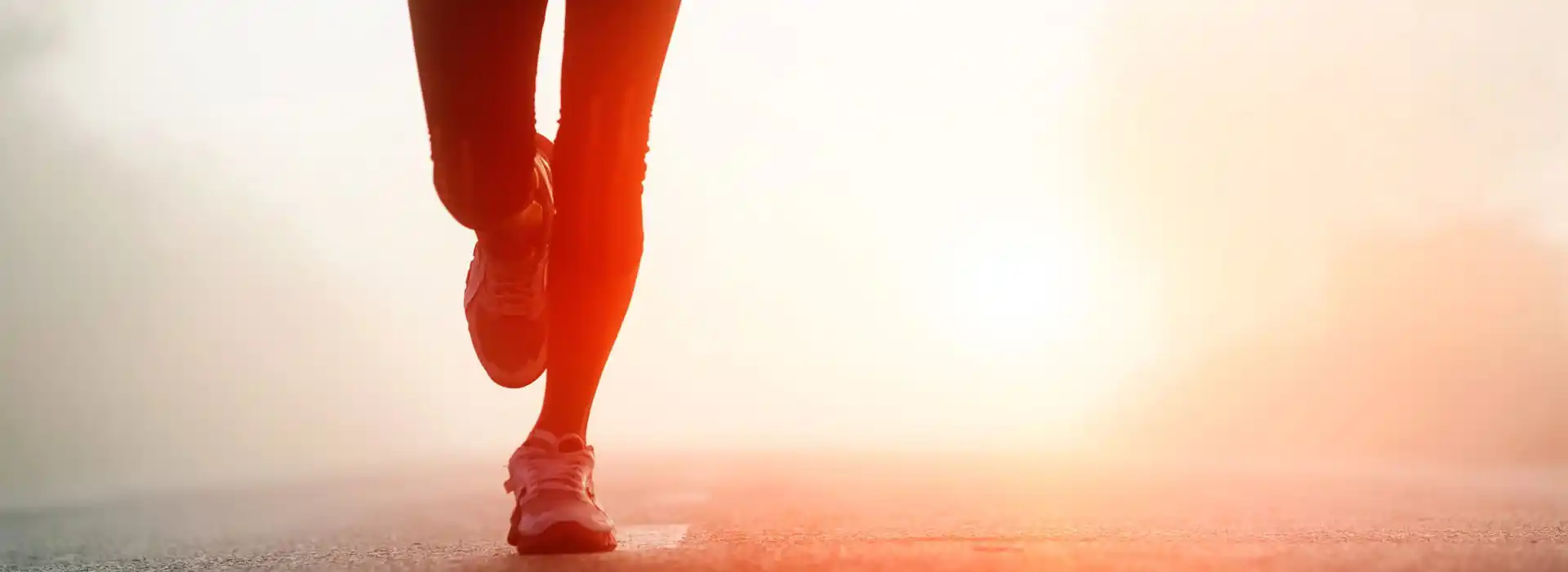 Runner at dusk on a relay