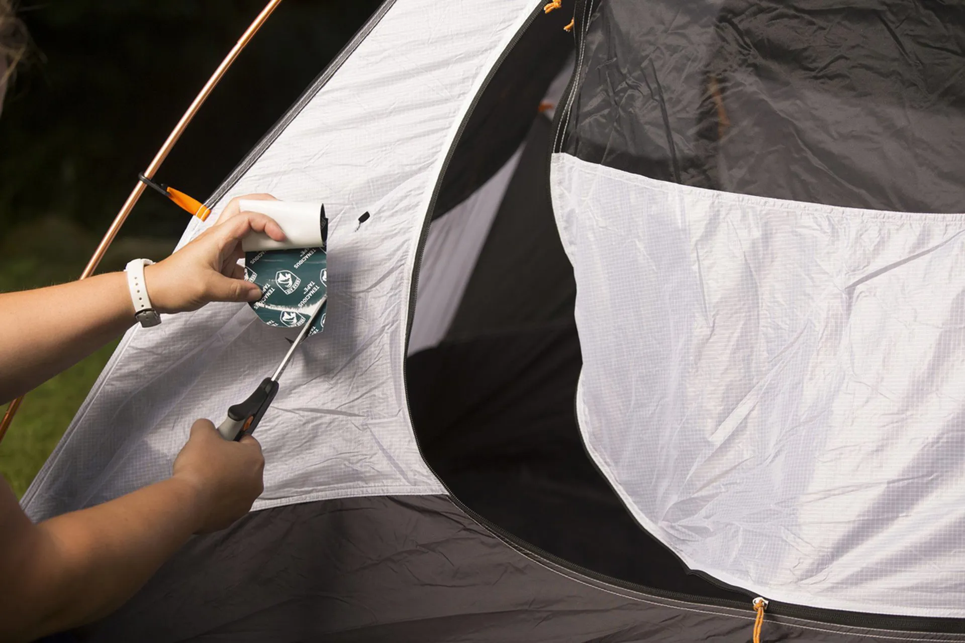 Tent repairs