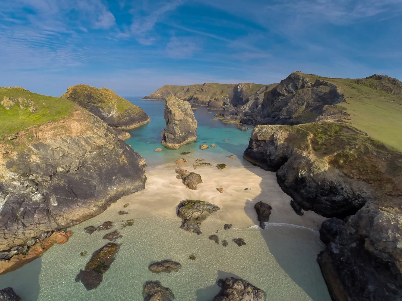 Kynance Cove from the air