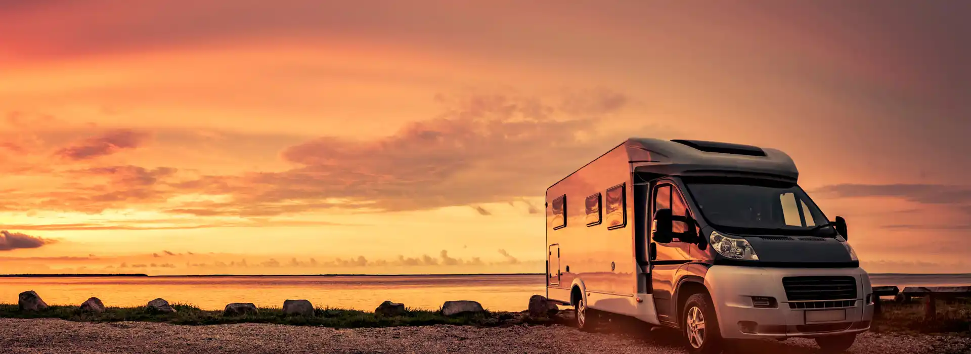Touring in the a sunset