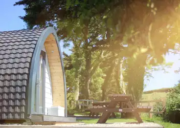 Glamping pod in summer light