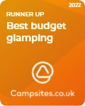 Best budget glamping runner up badge