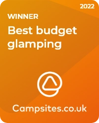 Best budget glamping winner badge