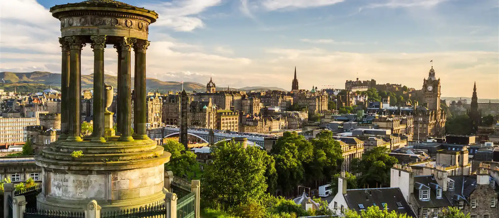 View over the City of Edinburgh, Carlton Hill, Edinburgh and the Lothians