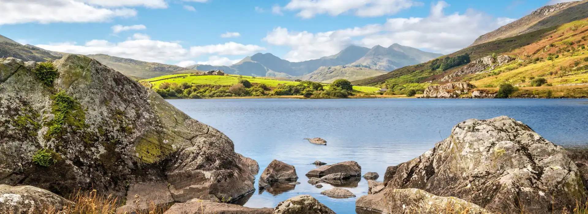 Misty mountains in Snowdonia National Park