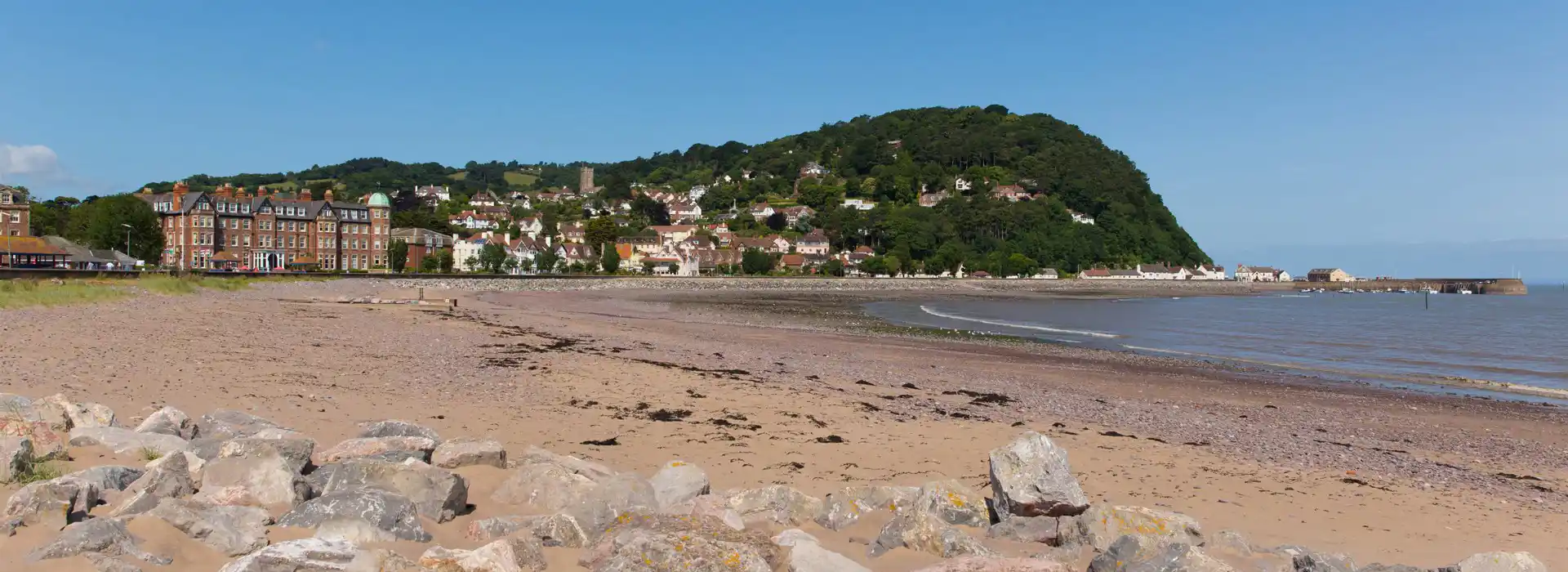Minehead beach and seafront