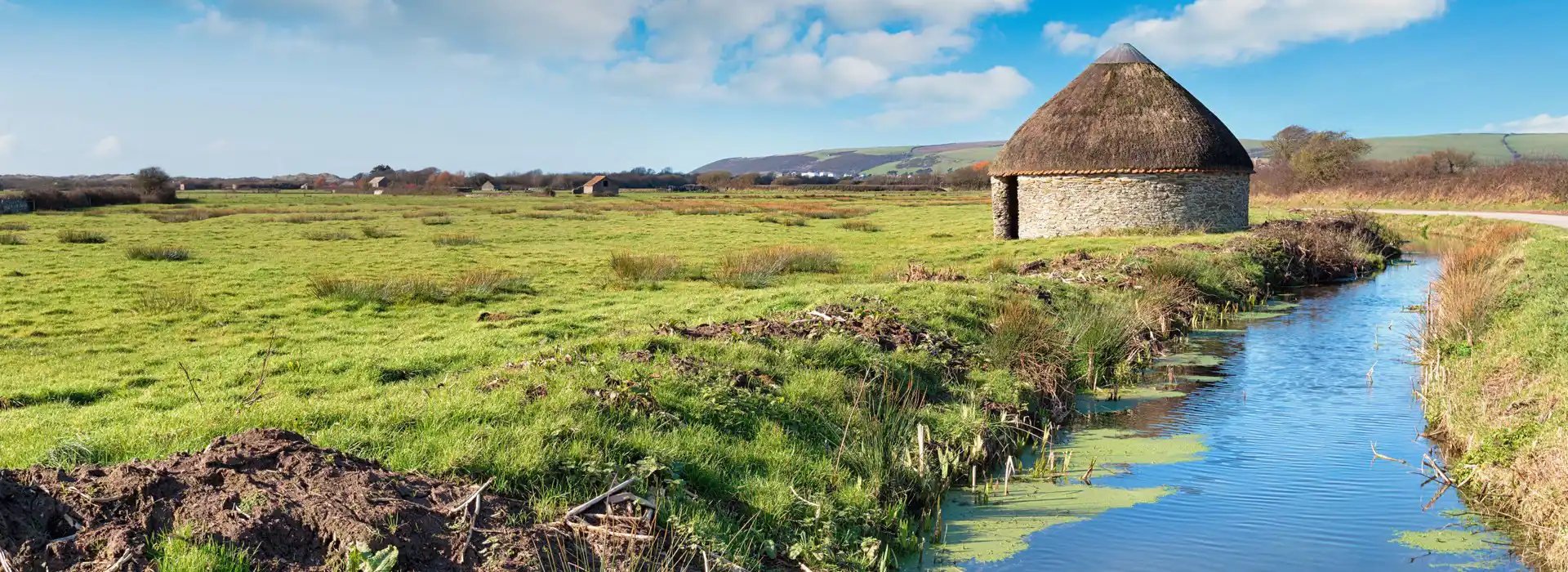 Thatched linhay on Braunton Marshes