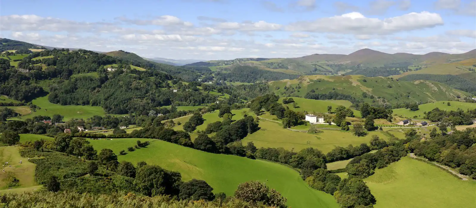 View from Castell Dinas Bran above Llangollen, Denbighshire, Wales