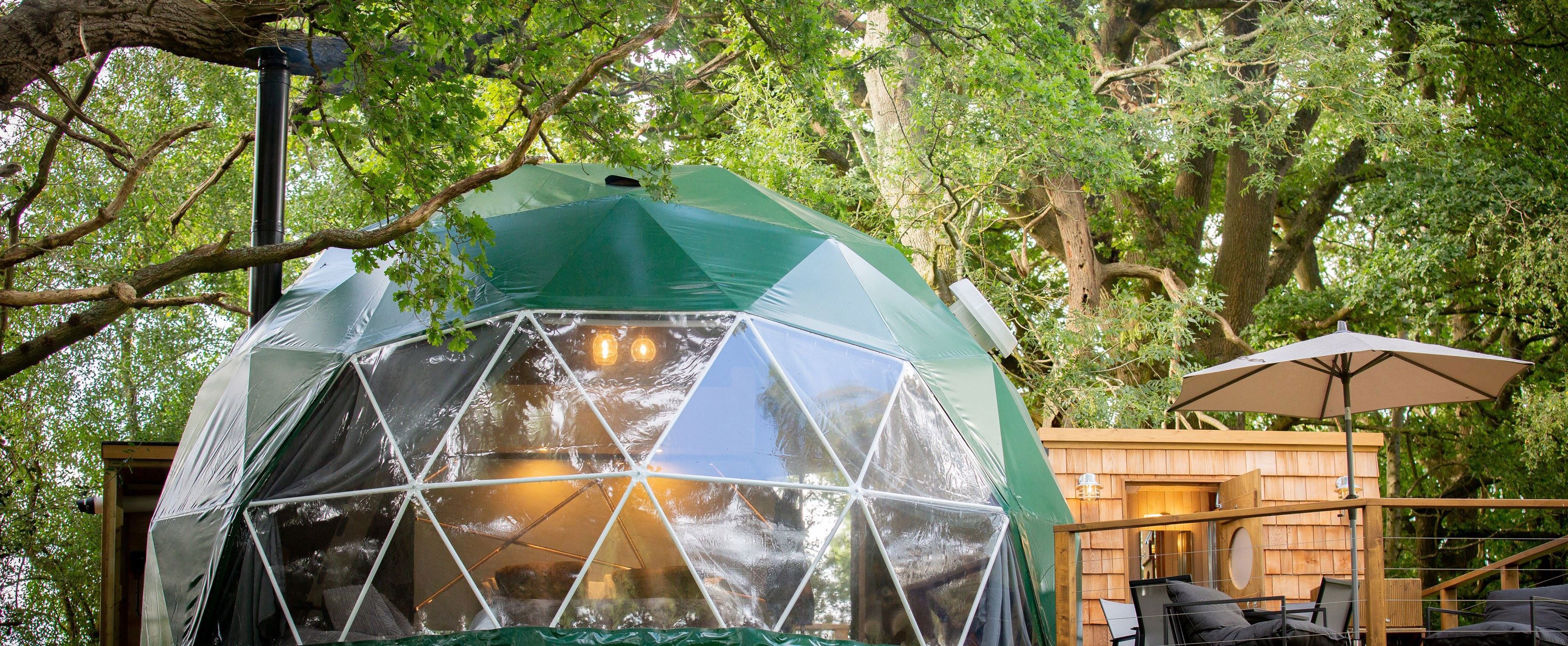 Glamping Glass Geodesic Dome House