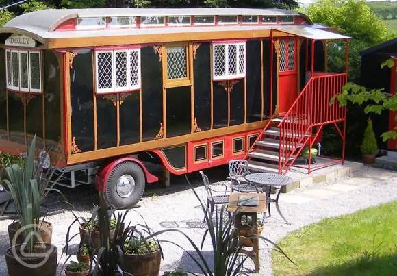 Dolly the Circus Wagon in Llangrannog, Ceredigion